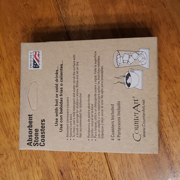 CounterArt Absorbent Stone Coasters - Wine Print - Picture 3 of 7